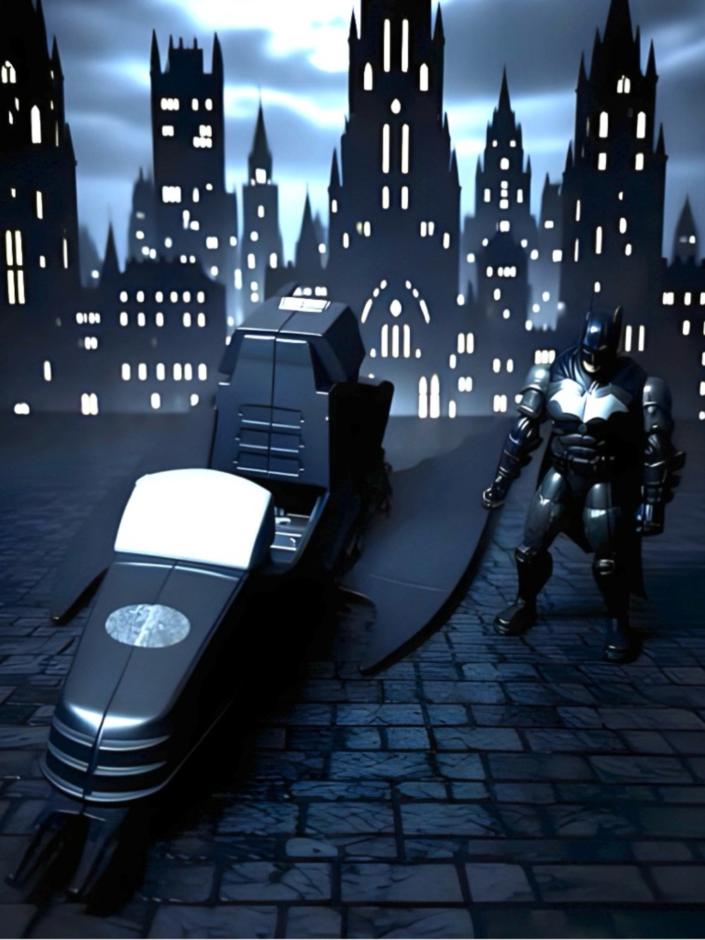 Vintage 1993 Kenner Batman The Animated Series Pursuit Jet W/ One Batman Figure